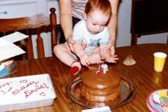 David Arnold's first birthday, September 1984.