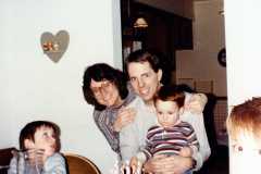 Jason Taggart, Peggy and Dave, Dan Arnold's birthday, March 1985.
