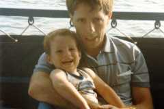 Dave and Dan Arnold, visit to Boblo Island, summer 1985.