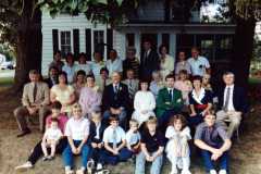 Gallagher 50th Anniversary. Dan and Peggy Arnoldwith Diane, Delma and Wendell, left rear; Dave Arnold with Lisa and Tracy Taggart, front left, August 1985.
