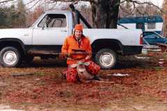 Mike Arnold and Dan's six-point buck, November 1985.