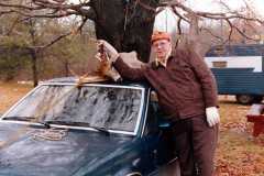 Laban Arnold and Dan's six-point buck, November 1985.