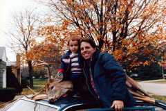 Dave and Dan Arnold with Dan's six-point buck, November 1985.