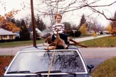 Dave Arnold with Dan's six-point buck, November 1985.