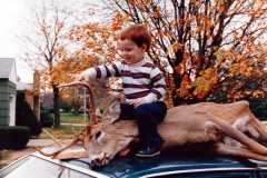 Dave Arnold with Dan's six-point buck, November 1985.