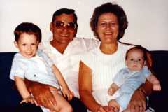 Wendell and Delma with Steven and Dave Arnold, June 1986.