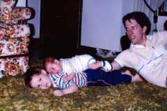 Dan with Steven and Dave Arnold, June 1986.