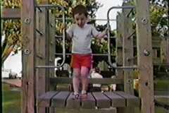 Dave Arnold at playground, Jackson, July 1986.