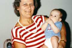 Grandma Delma Smith with Steve Arnold, Battle Creek, August 1986.