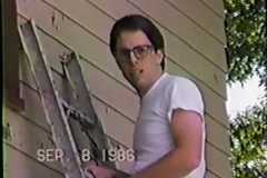 Scott Tremp and Dan Arnold paint 904 Fourth Street, September 1986.