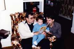Dave Arnold, with Grandpa Wendell and Dad, Christmas 1986.