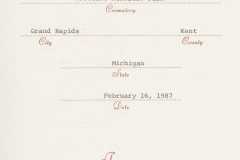 Memorial Book, Laban Daniel Arnold, 1987.