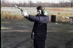Target practice in Nunica, February, 1987.