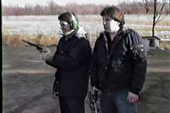 Target practice in Nunica, February, 1987.