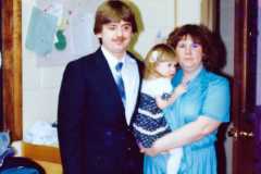 Jeff, Valerie, and Jennifer Palmer, 1987.