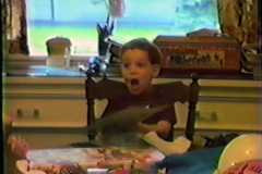 Celebrating Dave's 4th birthday, September 1987.