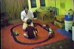 Celebrating Dave's 4th birthday, September 1987.